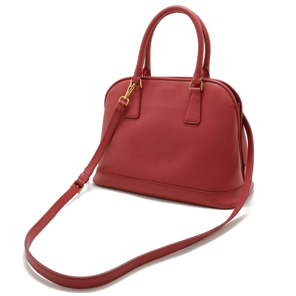 Prada pink leather Bag Saffiano Crossbody dome handbag Pink